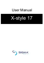 Preview for 1 page of Sigma X-style 17 User Manual