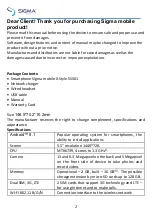 Preview for 2 page of Sigma X-Style S5501 User Manual