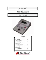 SIGMAKOKI JS-300 User Manual preview