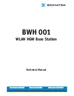 SIGMATEK BWH 001 Technical Manual предпросмотр