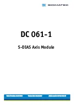 Предварительный просмотр 1 страницы SIGMATEK DC 061-1 Manual