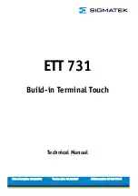 SIGMATEK ETT 731 Technical Manual preview