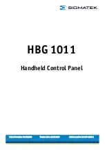 SIGMATEK HBG 1011 Manual preview