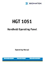 Предварительный просмотр 1 страницы SIGMATEK HGT 1051 Operating Manual