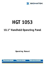 SIGMATEK HGT 1053 Operating Manual предпросмотр