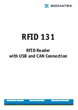 SIGMATEK RFID 131 Manual preview