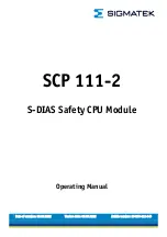 Предварительный просмотр 1 страницы SIGMATEK SCP 111-2 Operating Manual