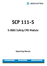 SIGMATEK SCP 111-S Operating Manual preview