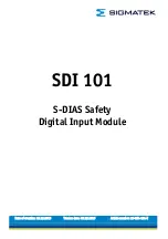 SIGMATEK SDI 101 Manual preview