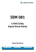 Preview for 1 page of SIGMATEK SDM 081 Operating Manual