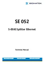 Предварительный просмотр 1 страницы SIGMATEK SE 052 Technical Manual