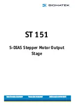 Предварительный просмотр 1 страницы SIGMATEK ST 151 Manual