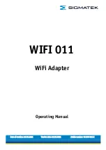 Предварительный просмотр 1 страницы SIGMATEK WIFI 011 Operating Manual