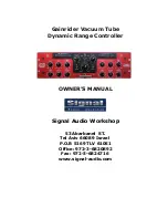 Signal Audio Workshop Gainrider Owner'S Manual предпросмотр