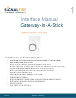 Предварительный просмотр 1 страницы SIGNAL FIRE GWS-CBBL Interface Manual