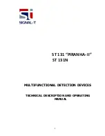 Preview for 1 page of SIGNAL-T ST 131 PIRANHA- II Technical Description And Operating Manual