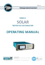 Signal SOLAR 4 Series Operating Manual preview