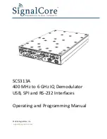 Preview for 1 page of SIGNALCORE SC5313A Operating And Programming Manual