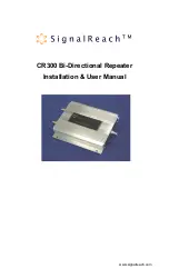 SignalReach CR300 Installation & User Manual preview