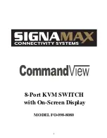 SignaMax CommandView FO-098-8080 User Manual предпросмотр