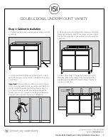 Preview for 2 page of Signature Hardware DOUBLE BOWL UNDERMOUNT VANITY Installation Instructions Manual