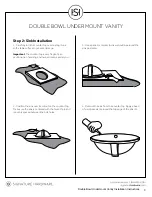 Preview for 3 page of Signature Hardware DOUBLE BOWL UNDERMOUNT VANITY Installation Instructions Manual