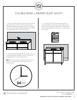 Preview for 6 page of Signature Hardware DOUBLE BOWL UNDERMOUNT VANITY Installation Instructions Manual