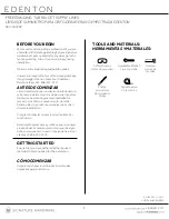 Preview for 1 page of Signature Hardware EDENTON 949202 Quick Start Manual