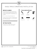 Signature Hardware ENGEL TRIPLE CORNER SHELF Installation Instructions preview