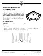 Preview for 1 page of Signature Hardware FERGUSON CORNER SHOWER TRAY Installation Instructions