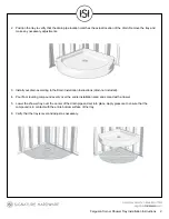 Preview for 2 page of Signature Hardware FERGUSON CORNER SHOWER TRAY Installation Instructions