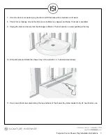 Preview for 3 page of Signature Hardware FERGUSON CORNER SHOWER TRAY Installation Instructions