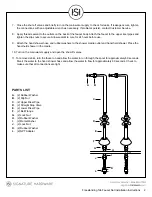 Preview for 2 page of Signature Hardware Freestanding Tub Faucet Set Installation Instructions