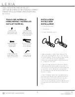 Preview for 2 page of Signature Hardware LEXIA 953764 Manual