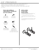 Preview for 2 page of Signature Hardware PRESIDIO 948775 Instruction Manual