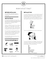 Signature Hardware Rear Outlet Toilet Installation Instructions preview