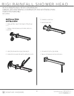 Preview for 2 page of Signature Hardware RIGI RAINFALL SHOWER HEAD 949053 Installation Instructions