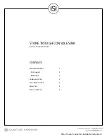 Signature Hardware STONE TROUGH CONSOLE SINK Installation Instructions Manual preview