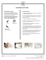 Preview for 3 page of Signature Hardware STONE TROUGH CONSOLE SINK Installation Instructions Manual