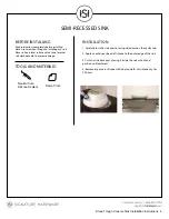 Preview for 4 page of Signature Hardware STONE TROUGH CONSOLE SINK Installation Instructions Manual