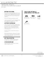 Preview for 1 page of Signature Hardware VILAMONTE 948665 Quick Start Manual