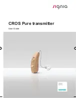 signia CROS Pure User Manual preview