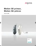 Предварительный просмотр 1 страницы signia Motion SA primax User Manual