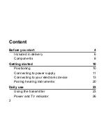 Preview for 2 page of signia StreamLine TV User Manual