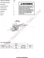 Предварительный просмотр 4 страницы Signode 306930 Operation, Parts And Safety Manual