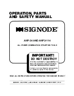 Signode AHP-34 Operation, Parts And Safety Manual предпросмотр