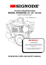 Предварительный просмотр 1 страницы Signode AK200HDX-19 Operation, Parts And Safety Manual