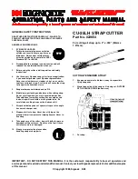 Signode CU-25LH Operation, Parts And Safety Manual предпросмотр