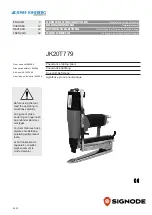 Preview for 1 page of Signode Josef Kihlberg JK20-779 Operating Instructions Manual