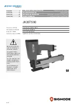 Preview for 1 page of Signode Josef Kihlberg JK35T590 Operating Instructions Manual